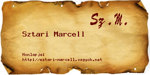 Sztari Marcell névjegykártya