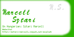 marcell sztari business card